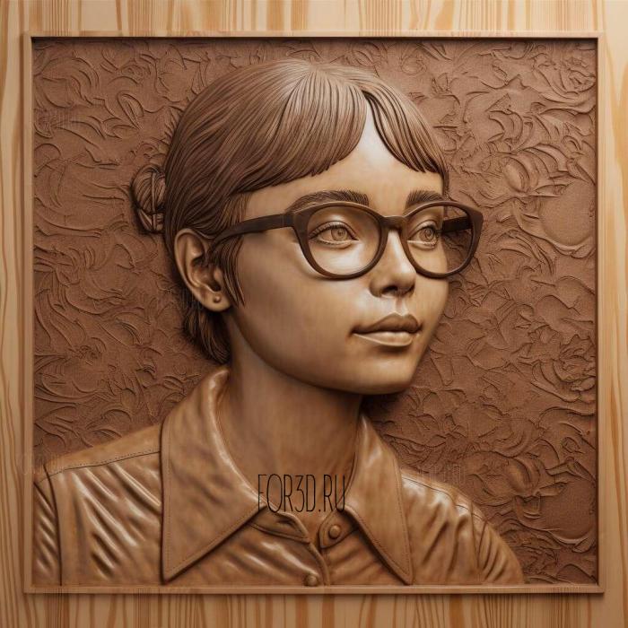 Megane Girl 4 stl model for CNC